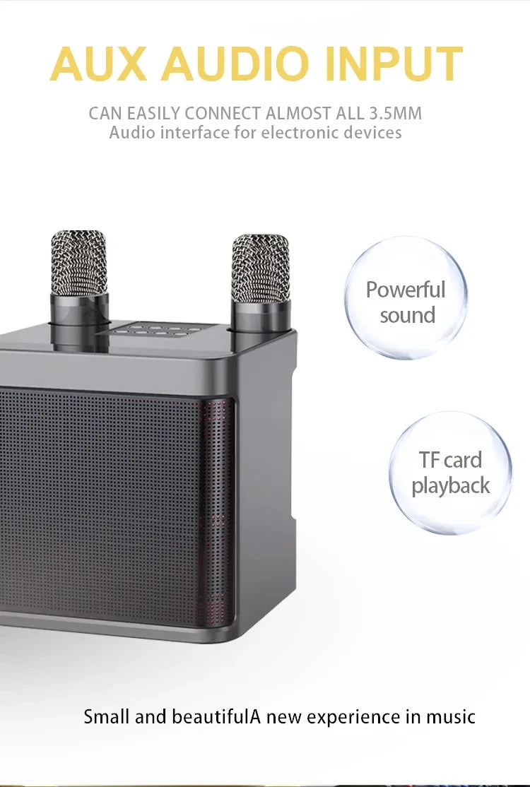 Karaoke Bluetooth Wireless Speaker With Microphone Portable Machine Caixa De Som Sound Box Music Column Blootooth Audio Coluna