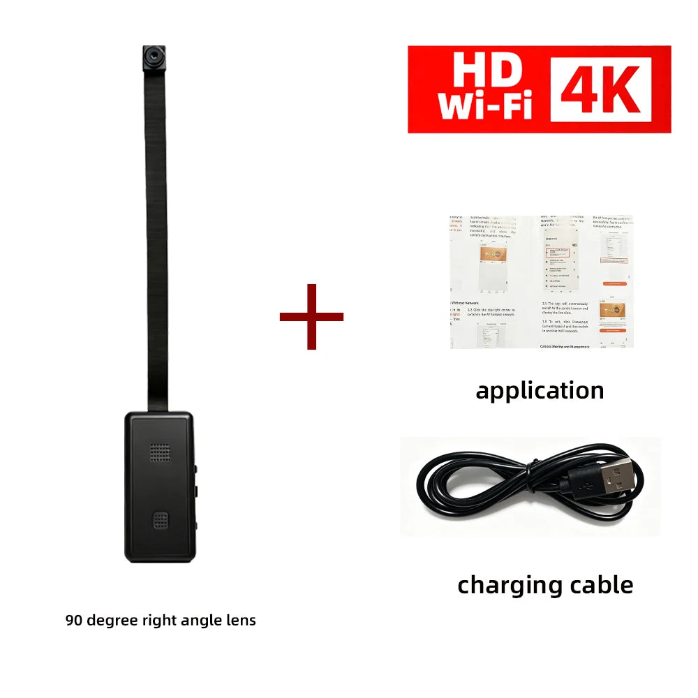 HD4K mini Wi-Fi Camera, Supports Remote Viewing, Motion Detection, Optional Macro Lens, Home Nanny Style Camera