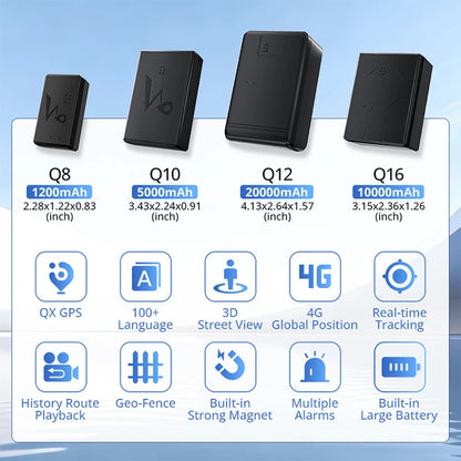 Strong Magnet 4G Car GPS Tracker Vehicle Locator Vibration Alarm Long Standby 20000/10000mAH Battery with Free APP