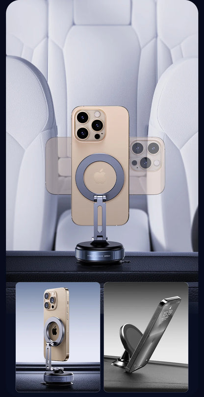 New Car Magnetic Mobile Phone Holder 360 Degree Rotation, Vacuum Adsorption, No Need To Charge, Suitable for Car Navigation