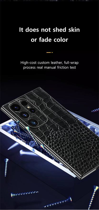 Genuine Leather Phone Case for Samsung Galaxy S 25 24 S24 S23 S25 Ultra S25ULtra S24ULtra S25 Plus Luxury Full Protection Cover