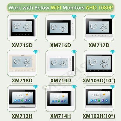 XC112F-3 HD IP65 Doorbell Camera with 3 Call Buttons for 4 Wire 1080P Tuya APP Video Door Phone Intercom Home Security 3 Flats