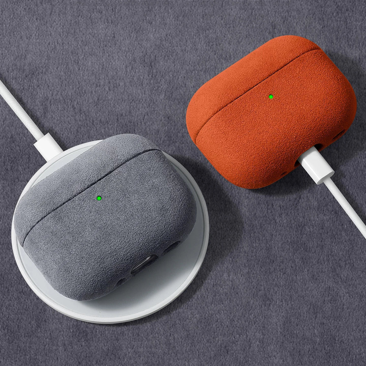 100% ALCANTARA Leather Case for AirPods 5 Pro 3 Pro3 Luxury Suede Leather Cases for AirPod 5 4 Pro 3 2 Headset Turn fur Cover