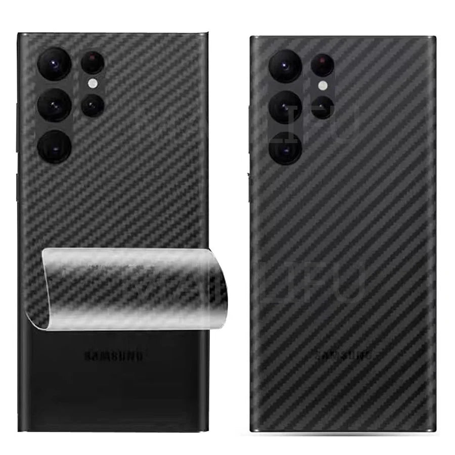 3D Curved Back Carbon Fiber Sticker Film For Samsung Galaxy S23 S22 S20 S21 Ultra S10 S9 Plus Full Cover Matte Screen Protectors