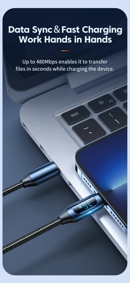 Toocki USB C Lighting Cable For iPhone 14 13 12 Pro Max X Xr 8 7 Plus PD 20W Fast Charger Lighting Data Wire Cord For iPad 1m