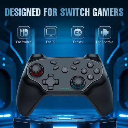 Gamepads For Switch/Ios/Android Bluetooth Wireless Controller Turbo Game Controller Vibration Control Console Remote Accessories