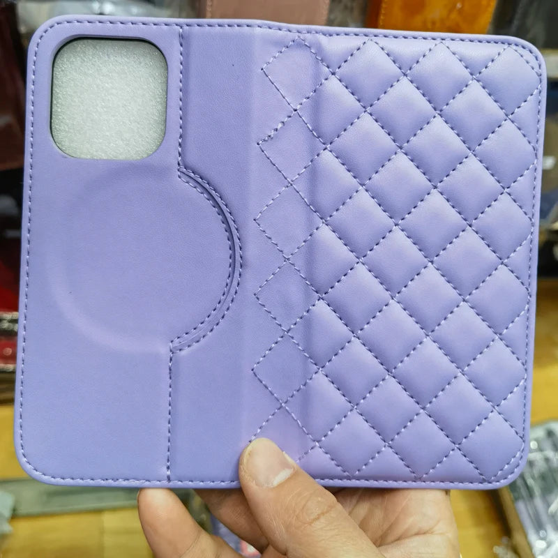 For Magsafe Wallet Leather Flip Case For iPhone 12 13 14 15 16 Pro Max mini Magnetic Wireless Charging Book Folio Cover