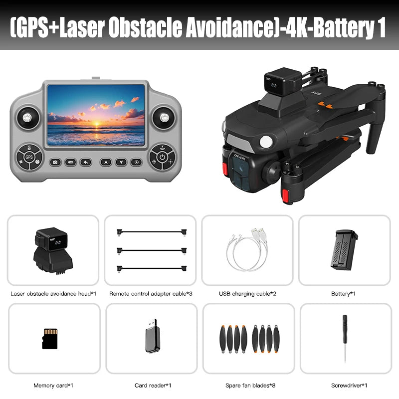 Original A1R 3S GPS Drone 8K Profesional Brushless Laser obstacle avoidance Aerial Optical Foldable Quadcopter Mini 4K Dron