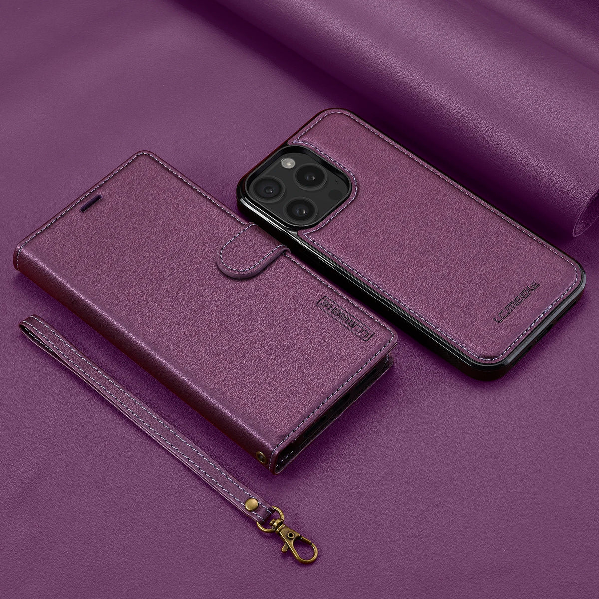 2 in 1 Removable Flip Leather Case For iPhone 18 17 16 Pro Max Air 15 14 13 12 11 Pro X Max XR 7 8 Plus SE Magnetic Wallet Cover