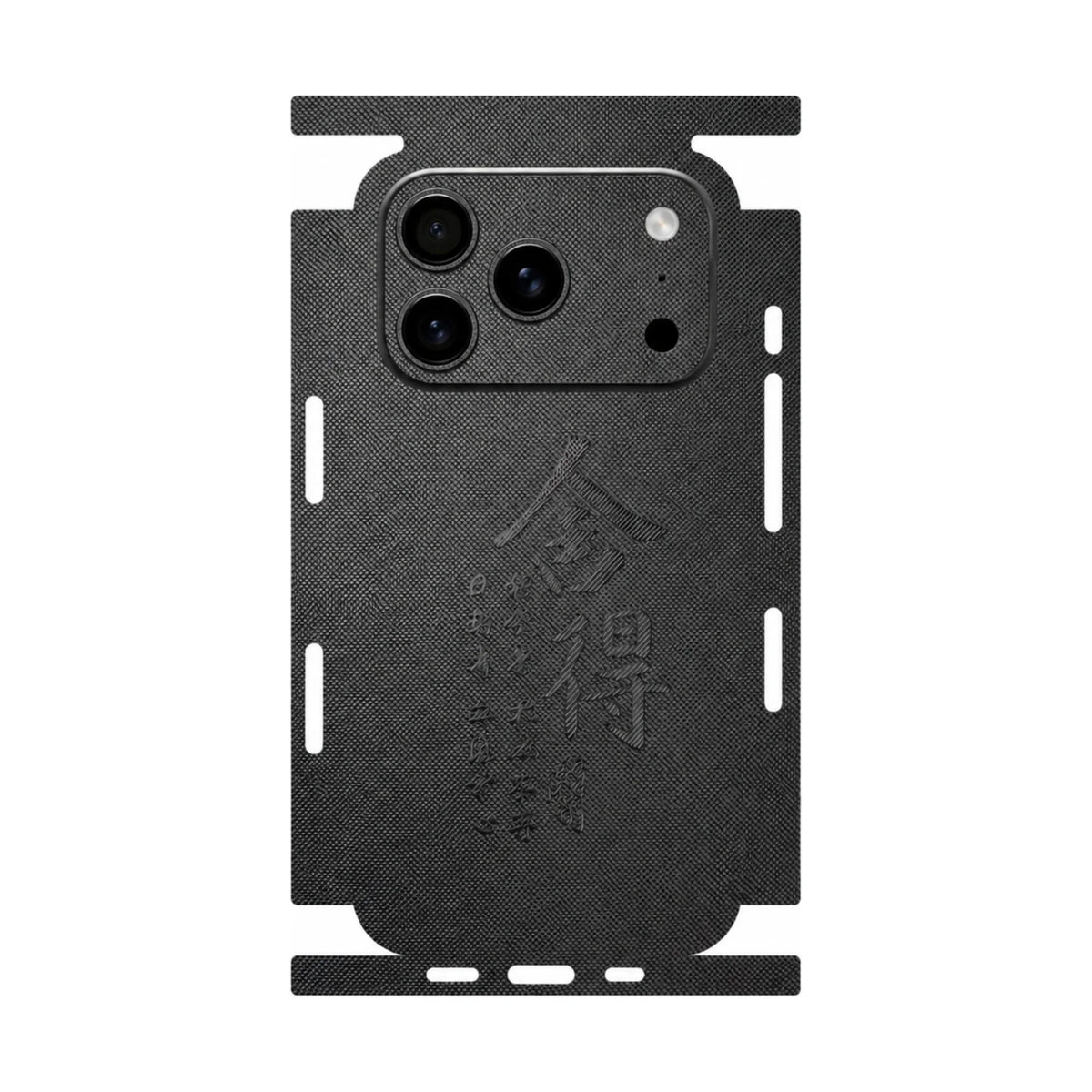 Diamond Texture Leather Back Skin for iPhone 17 16 15 14 13 Series Full Wrap Edge Rear Protective Film Sticker