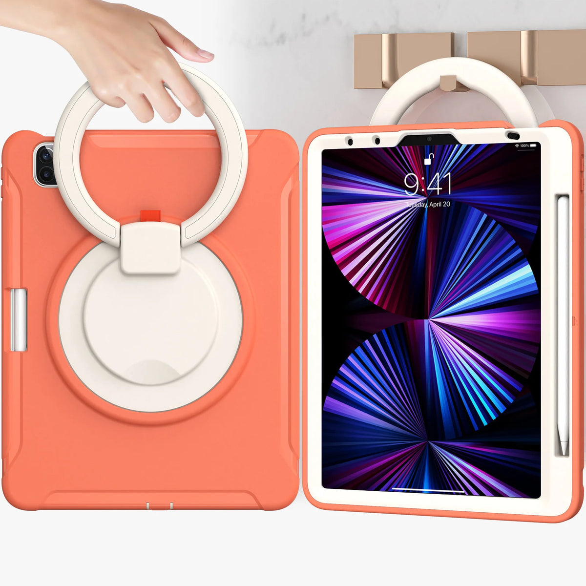 Stand Tablet Case For iPad 2025 Pro 13 11 Mini Air 3 4 5 6 7 8 9 10th 11th Generation 10.9 12.9 inch Handle Shockproof Cover