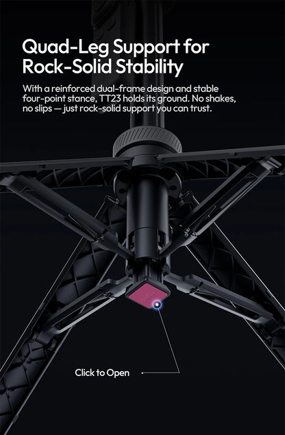 Ulanzi TT23 360° Auto-Tracking Selfie Stick Tripod Compact Foldable With Gesture Control Bluetooth Smart Face Tracking Tools