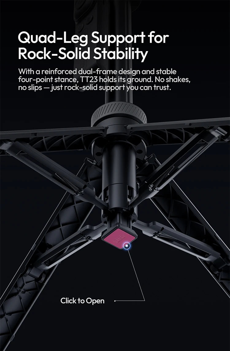 Ulanzi TT23 360° Auto-Tracking Selfie Stick Tripod Compact Foldable With Gesture Control Bluetooth Smart Face Tracking Tools