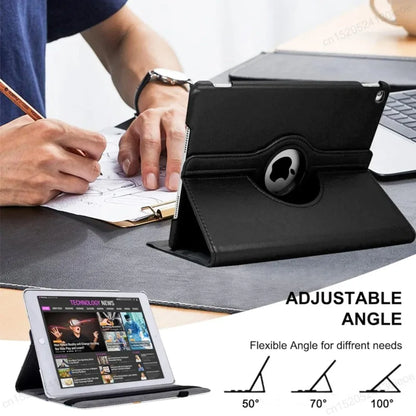 360 Rotation Leather For Ipad A16 2025 Case 11 M4 Air 11 M2 5 4 3 2 10.9 Funda 10 9 9th 10th 8th Generation Mini 6 7 8.3 10.2