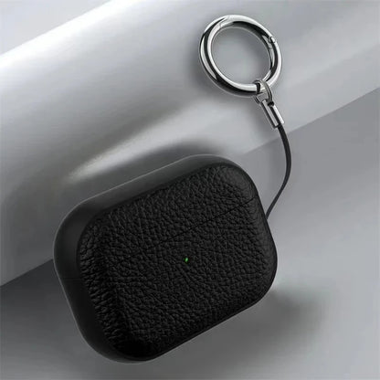 Litchi Leather Case For AirPods 4 3 2 1 Business Earphones Cases For Apple AirPods Pro 1st 2nd Gen Cover Headset Shell With Hook