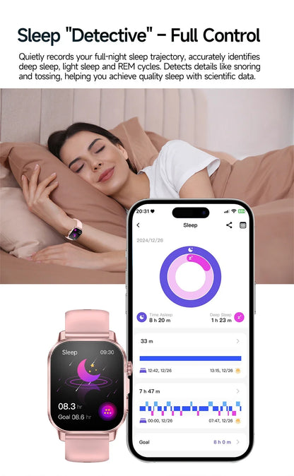2026 New Professional-Grade Health Smart Watch Men ECG BP HR Uric Acid Lipid BMI Body Analysis Bluetooth Call Smartwatch Women