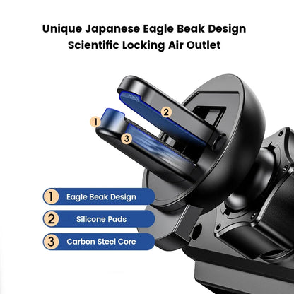 Gravity Car Phone Holder Air Vent Mount Cell Phone Holder in Car Mobile Support For iPhone16 15 14 13 12 Xiaomi GPS Stand