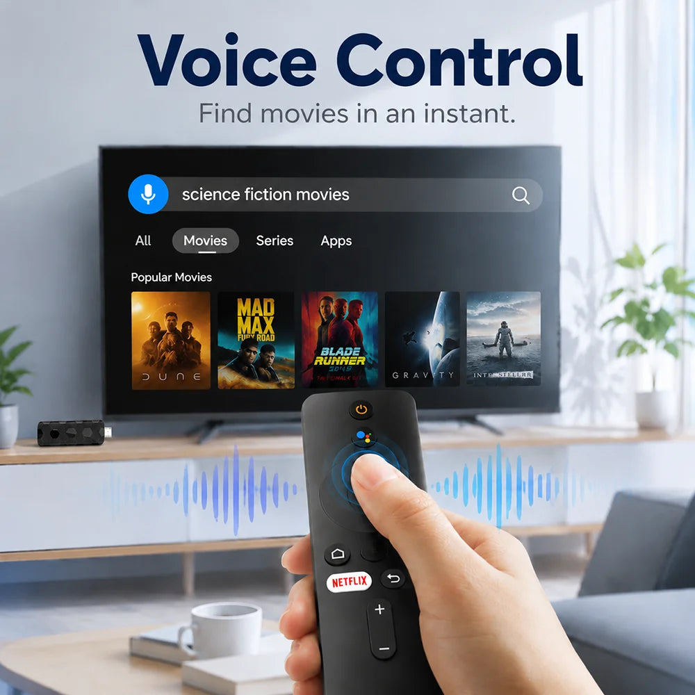 4K 8K UHD R3+ Streaming TV Stick Android 16, 8GB+128GB Storage WiFi6 Bluetooth 5.0 Built-in Google Assistant