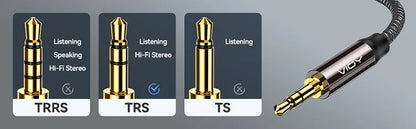 3.5mm AUX Stereo Audio Cable Male To Female Headphone Extension Cables for Earphone IPad Smartphone Tablet Media Player Etc