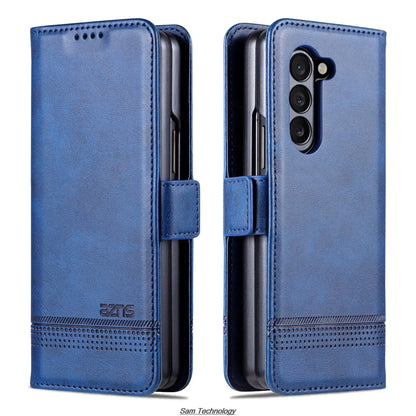 Magnetic Adsorption Leather Fitted Case for Samsung Galaxy Z Fold5 / Z Fold 5 6 7 4 3 5G Flip Cover Protective Case Fundas Coque