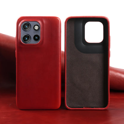 Luxury Oil Wax Genuine Leather Back Cover Case for Motorola G45 G85 Edge 50 Pro Fusion S50 Neo X50 Ultra Phone Case Coque Fundas
