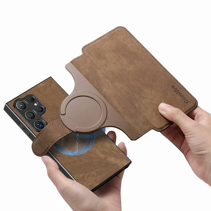 Magnetic 2 In 1 Detachable Flip Card Wallet Case For Magsafe Samsung Galaxy S26 S25 S24 S23 FE S22 S21 Ultra Note20 Plus A56 A36