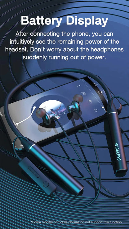 Wireless Headphones Neckband Bluetooth Earphone 180 Hours Long Battery With Microphone High Quality Headset For Sport