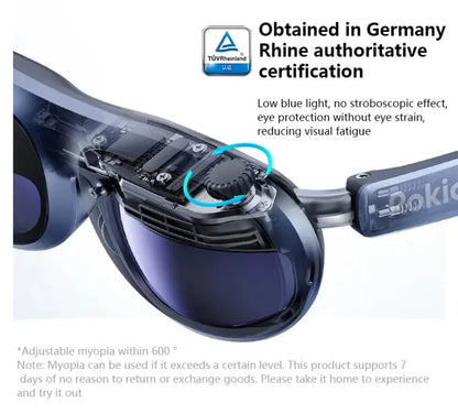 Rokid Max AR 3D Smart Glasses Station Overseas Global Version Micro OLED 215' Max Screen FoV Viewing For Video Games