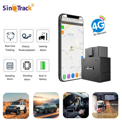 SinoTrack 4G Mini OBD II GPS Tracker ST-902L Built-in Battery 16PIN Interface Device for Car Anti-Theft With Free APP