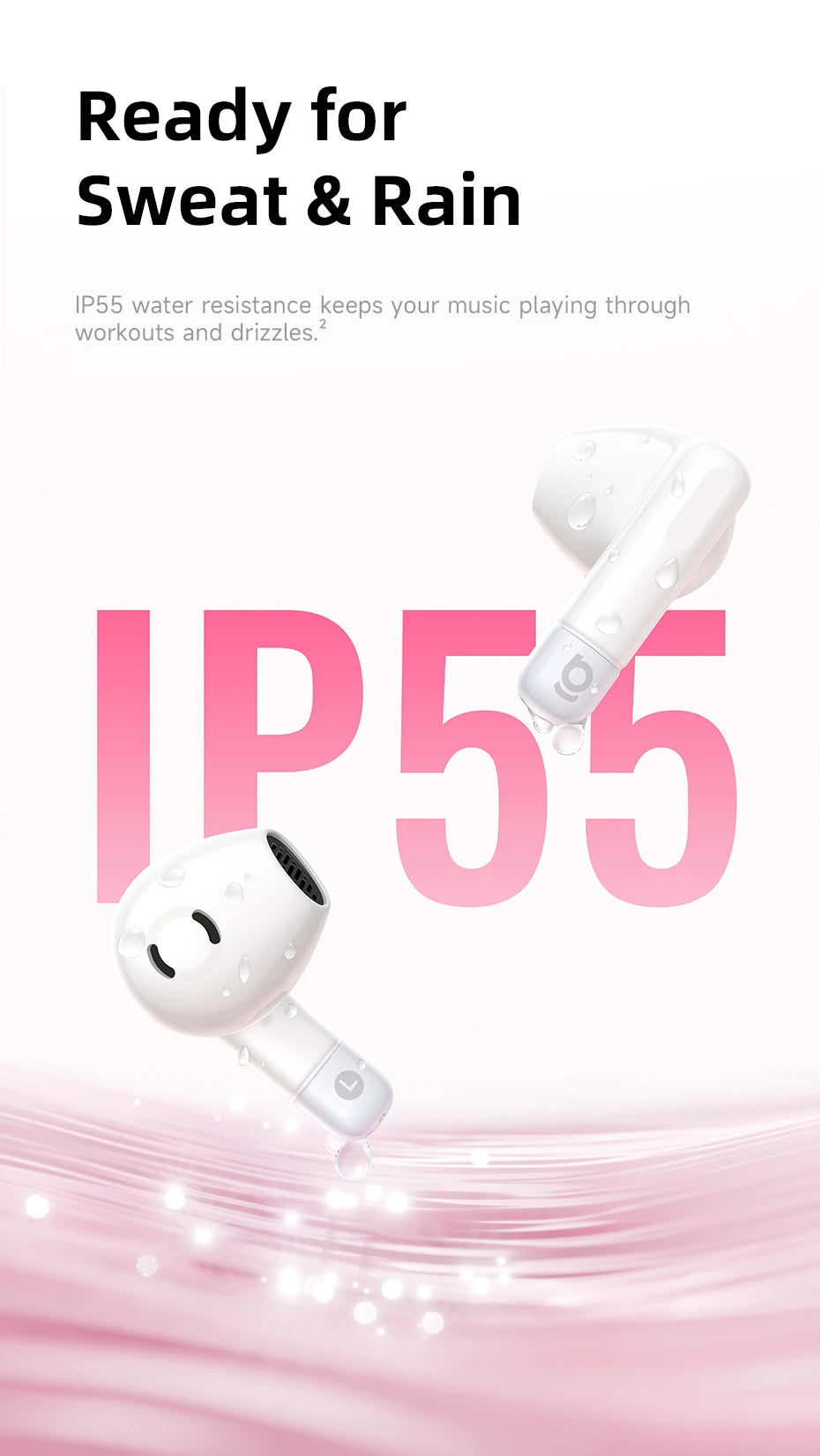 Baseus Bass BS2 Lite True Wireless Earbuds Bluetooth 6.0 Semi-in-Ear Earphones 2-Mic AI ENC 40H Playtime IP55 SuperBass Ear buds