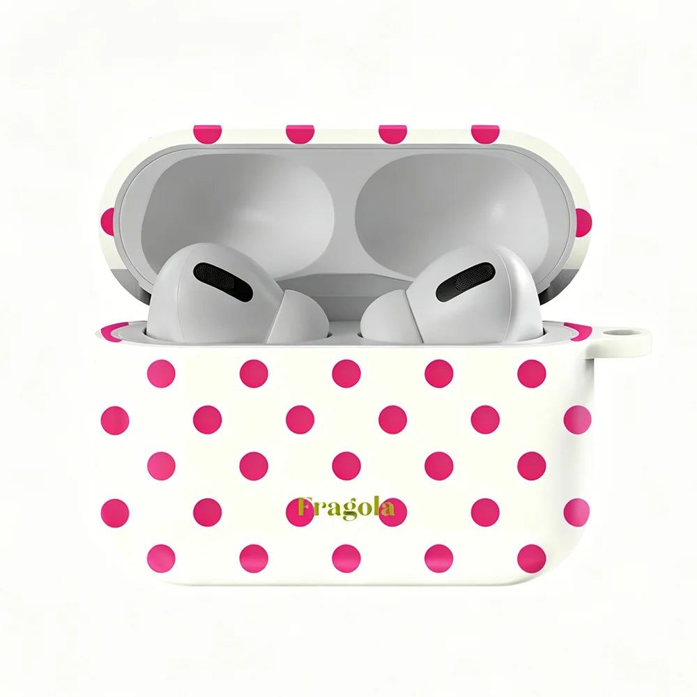 Fragola White Pentagram Shockproof Protective Glossy HD Hard PC Cover Case For AirPods Earphone 1 2 3 Pro Pro2 With Metal Hook