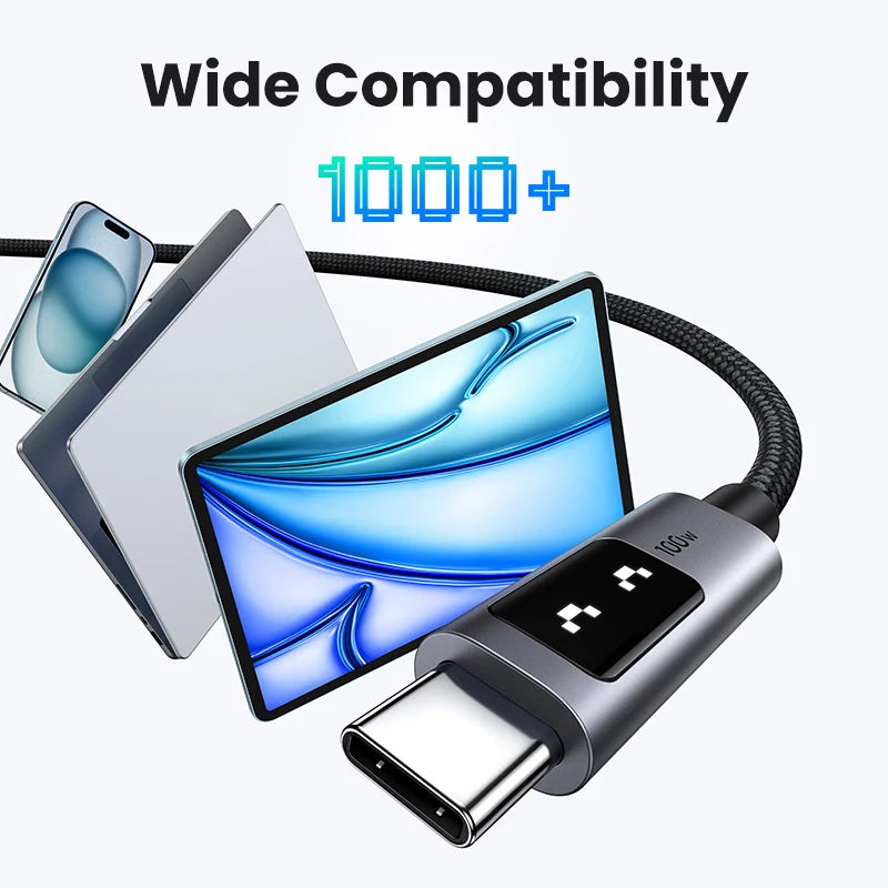 UGREEN UNO PD100W USB C Cable Fast Charging Type C to Type C Data Cord for iPhone Air/17/16 Samsung S26/25 iPad MacBook 0.5-3M