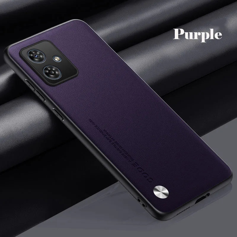 PU Leather Phone Case For Motorola G56 G86 G05 G54 G34 G24 G14 G15 G35 G45 G55 G77 Plain Skin Back Cover For Moto G54 G84 G85