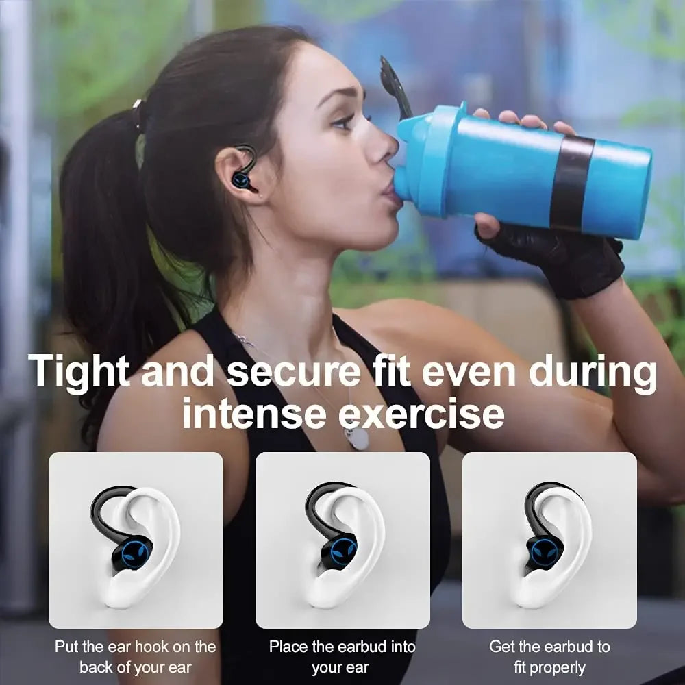 TWS Bluetooth Earphone,Stereo Wireless Headphone,USB-C Charging Case HiFi Earbud, HandsFree Headset With Mic For iPhone Android