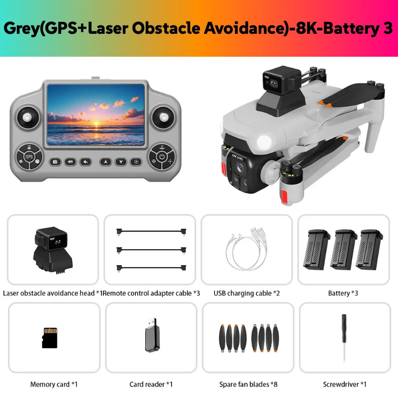 Original A1R 3S GPS Drone 8K Profesional Brushless Laser obstacle avoidance Aerial Optical Foldable Quadcopter Mini 4K Dron