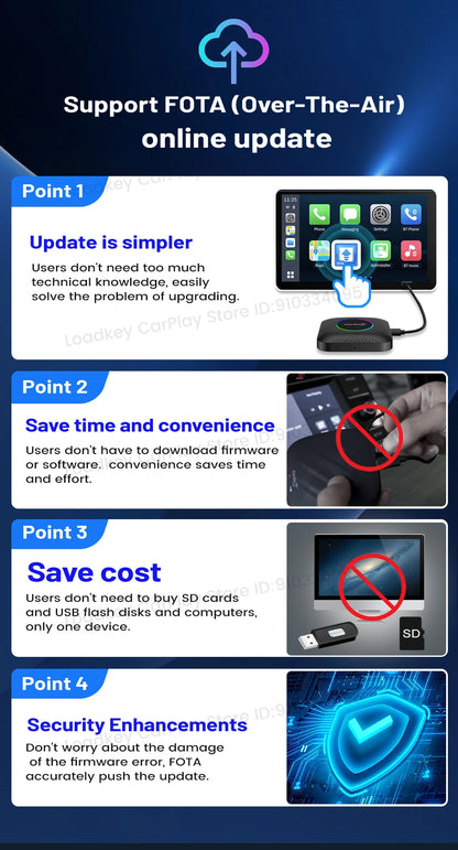 Carlinkit Ai Box Android 13 Led Wireless Android Auto & CarPlay Smart Tv Box QCM6225 Support Youtube Netflix Car Accessories