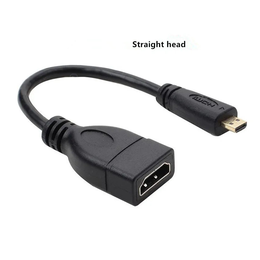 15cm up down Right Left Angled HDMI-Compatible Cable Micro HD Male to HD Female Adapter Connector for HDTV