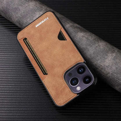 Retro Card Holder Phone Case for iPhone 18 17 16 15 14 13 12 11 Pro Max 17E Air XS XR SE 7 8 Plus Busines Wallet Leather Cover
