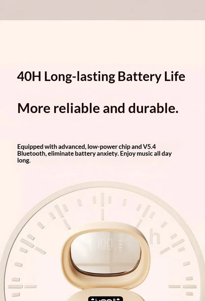 Wireless In-Ear Bluetooth 5.3 Earphones High Sleepy Quality Wireless Earbuds with Long Battery Life Mini Digital Display Video