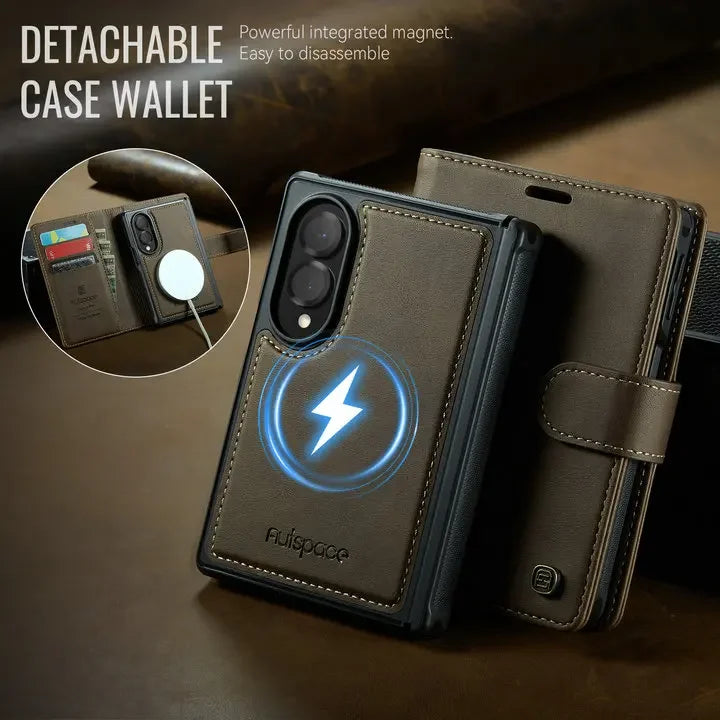 Galaxy Z Fold8 2 In1 Detachable Flip Cover Leather Wallet Case For Samsung Galaxy Z Fold 8 Magnet Card Slots Holder Wallet