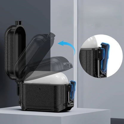 For AirPods 1/2/3/4, Pro & Pro 2 - Durable Waterproof Protective Case with Bluetooth Switch for Apple Earbuds