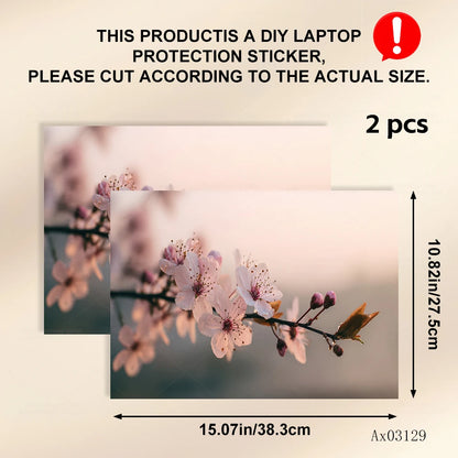 Pink Flower Laptop Stickers Self Adhesive Waterproof Anti Scratch Notebook Cover for Device Notebook MacBook Protective Skins