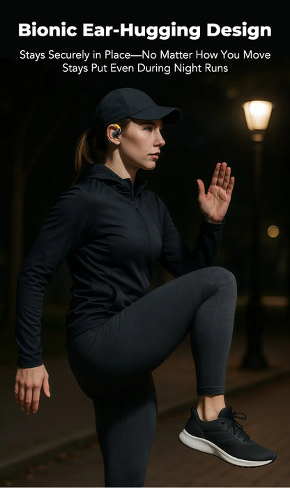 HTC NE12 Bluetooth Earphones AI Translator Earbuds OWS Sport Headphones  HD Call Wireless Headphones Glowing Earhook Longlife