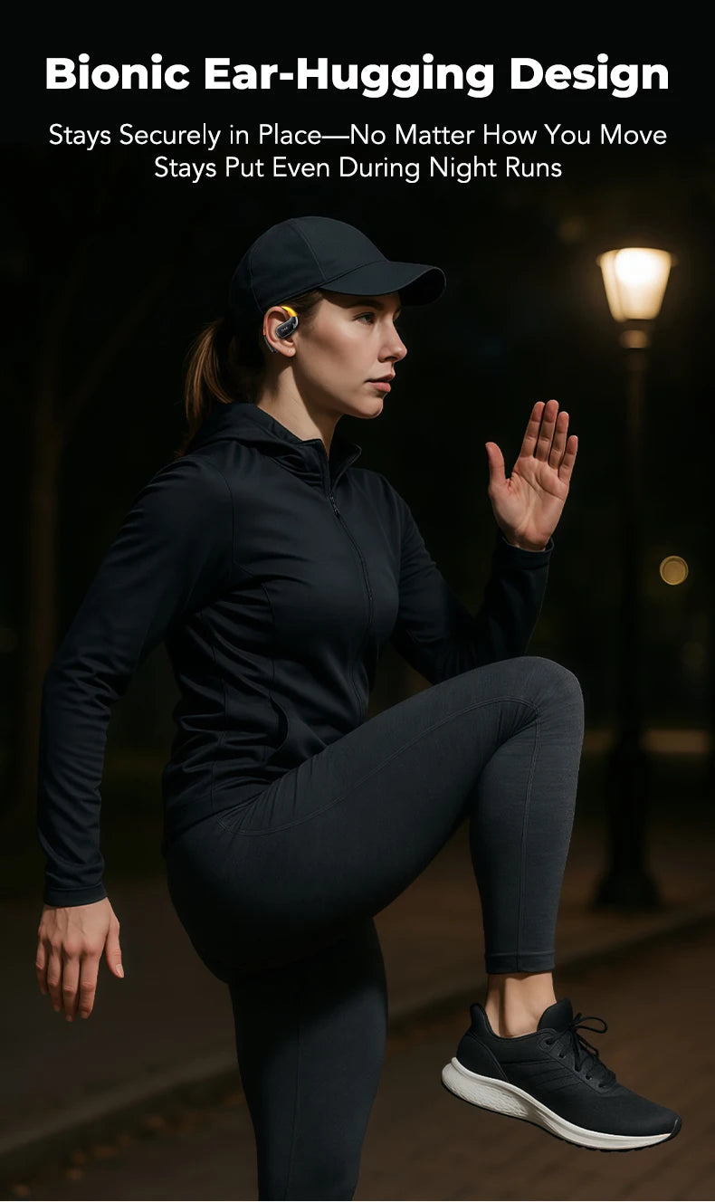 HTC NE12 Bluetooth Earphones AI Translator Earbuds OWS Sport Headphones  HD Call Wireless Headphones Glowing Earhook Longlife