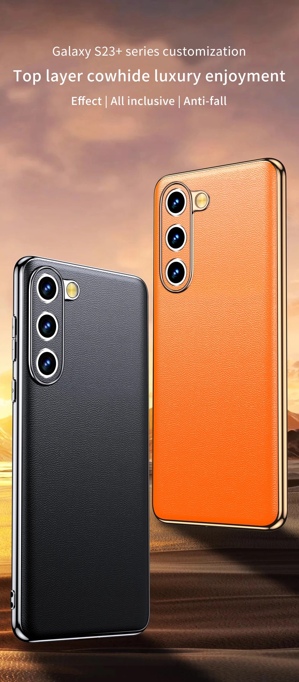 Genuine Cowhide Leather Phone Case for Samsung Galaxy S25 S24 S23 Ultra S22 Plus S21 Note 20 Plating Shockproof Protector Cover