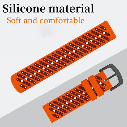 22mm Quick Release Two Tone Silicone Watch Strap For Garmin Forerunner 570 47mm 265 255 Music/Venu 3 2 45mm Sport Band Bracelet