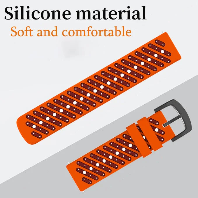 22mm Quick Release Two Tone Silicone Watch Strap For Garmin Forerunner 570 47mm 265 255 Music/Venu 3 2 45mm Sport Band Bracelet