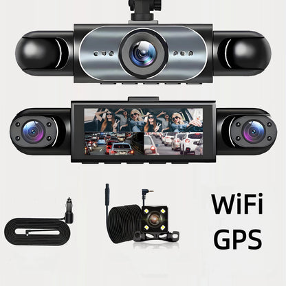 4 Channel Dash Cam 360° Car Video Recorder Black Box with Night Vision 24/7 Parking Monitor G-Sensor Loop Recording Auto Parts