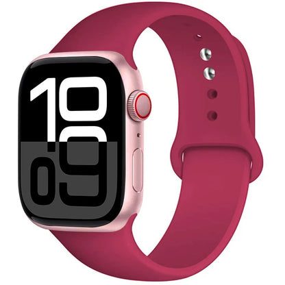 Silicone Band For Apple Watch straps 45mm 44mm 40mm 41mm 42mm-46mm sport bracelet iwatch series 8 7 6 5 SE 9 10 11 Ultra 2 49mm