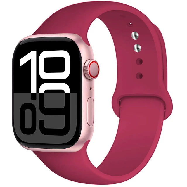 Silicone Band For Apple Watch straps 45mm 44mm 40mm 41mm 42mm-46mm sport bracelet iwatch series 8 7 6 5 SE 9 10 11 Ultra 2 49mm